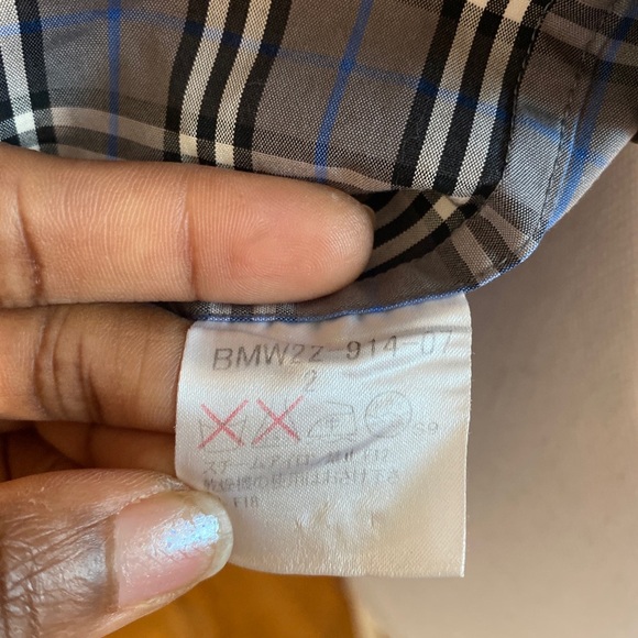 Burberry Black Label Nova Check Short Sleeve Shirt Size Small RARE!! - Picture 6 of 12